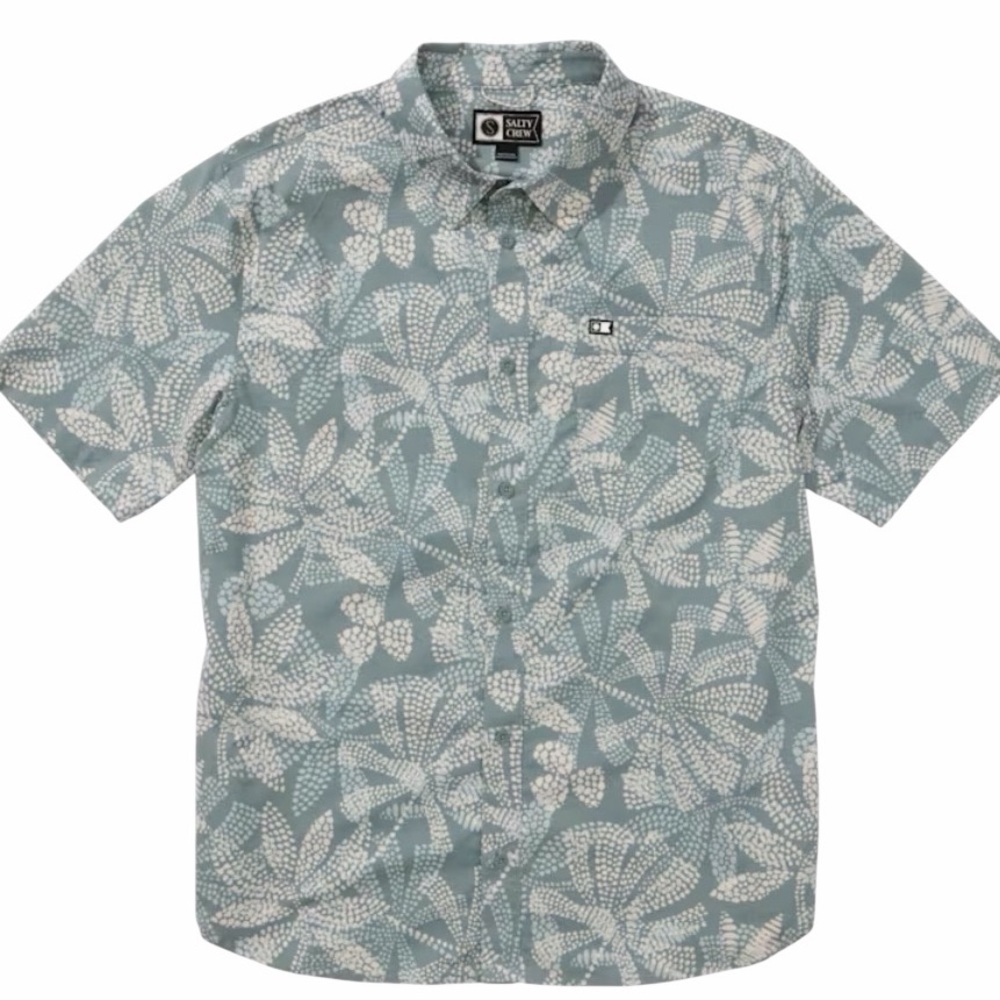 DRIFTER BOYS UV BUTTON UP - ATLANTIC GREEN Large